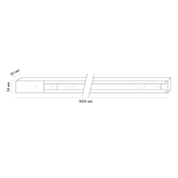 Шинопровод для крепления и питания трековых светильников 3 м VIDEX VL-TRF003-B Черный