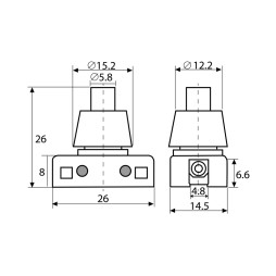 Кнопка біла для лампи PBS-18 LEDUA