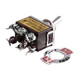 Тумблер 6pin+винты 3 положения с фиксатором (KN3 C-203)