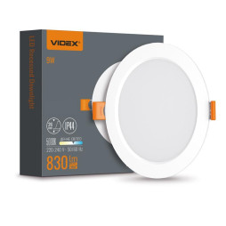 LED светильник Back встроенный круглый VIDEX 9W 5000K