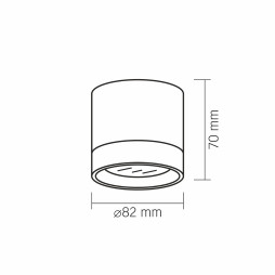 Светильник VIDEX IP44 под лампу GX53 накладной Белый VL-SPF19A-W