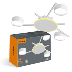Светильник VIDEX под лампу 3xGX53 накладной с подсветкой Белый VL-SPF20B-WB
