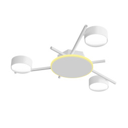 Светильник VIDEX под лампу 3xGX53 накладной с подсветкой Белый VL-SPF20B-WB