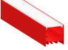 Профиль алюминиевый LEDUA АЛ-84 + рассеиватель для LED ленты накладной/подвесной 2 м Красный