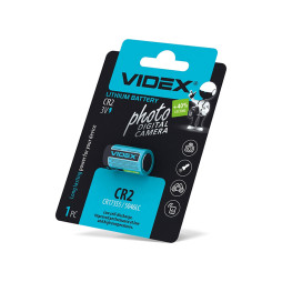 Батарейка літієва CR2 1шт BLISTER CARD Videx (CR2 1pc)