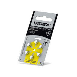 Батарейка воздушно-цинковая Videx ZA10 (PR70) BLISTER 6 шт
