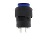 Кнопка Lemanso LSW13 кругла синя з LED підсв. ON-OFF/ R16-503AD 3A 250VAC