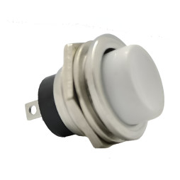 Кнопка Lemanso LSW14 кругла біла метал. OFF-(ON)/ DS-212 кратно 25 штук