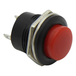 Кнопка Lemanso LSW38 кругла червона без фікс. ON-(OFF) / R13-507C 3A 250VAC кратно 25 штук