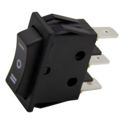 Перемикач  Lemanso  LSW19 вузький чорний 3 полож. без фікс./ KCD3-123-4