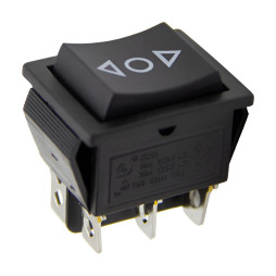 Перемикач  Lemanso  LSW20 великий чорний 3 полож. з фікс./ KCD2-203