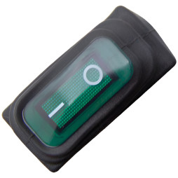 Перемикач Lemanso LSW36 3PIN зелений з фікс. та з підсв. IP45 ON-OFF / KCD3-101NW 15A 250VAC кратно 25 штук