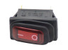 Перемикач Lemanso LSW36 3PIN червоний із фікс. та з підсв. IP45 ON-OFF / KCD3-101NW 15A 250VAC кратно 25 штук