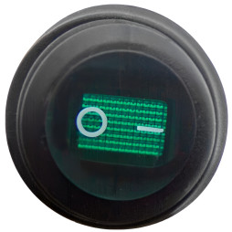 Перемикач Lemanso LSW37 3PIN зелений з фікс. IP45 ON-OFF / KCD1-5-101NW 6A 250VAC кратно 25 штук