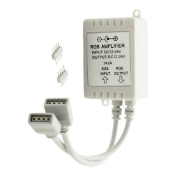 Підсилювач сигналу LEMANSO для св/стрічки RGB (пластиковий корпус) / LM9515