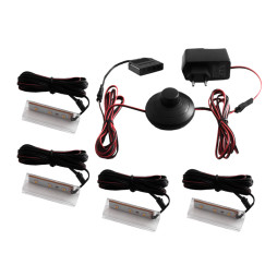 Комплект светодиодных клипс пластиковых LEDUA для подсветки стеклянных полок 4шт 110-240В белый