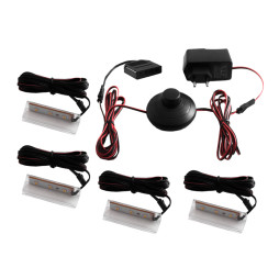 Комплект светодиодных клипс пластиковых LEDUA для подсветки стеклянных полок 4шт 110-240В синий