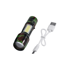 Ліхтар тактичний з USB зарядкою, у боксі (хакі)