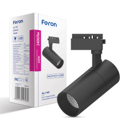 Светодиодный трековый светильник Feron AL140 30Вт 4000K черный