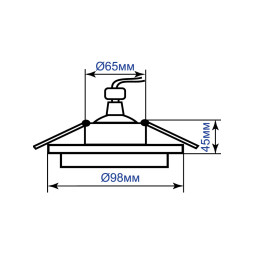 Вбудований світильник Feron DL2911 під лампу білий