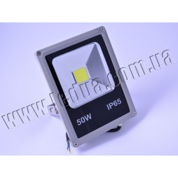 Прожектор светодиодный 50W slim, тепло белый