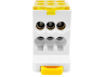 Блок розподільчий на DIN-рейку Lemanso 125A LMA2666 (UKK125A) жовтий Лємансо