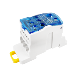 Блок розподільчий на DIN-рейку Lemanso 125A LMA2667 (UKK125A) синій Лємансо