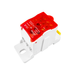 Блок розподільчий на DIN-рейку Lemanso 80A LMA2661 (UKK80A) червоний Лємансо