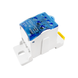 Блок розподільчий на DIN-рейку Lemanso 80A LMA2663 (UKK80A) синій Лємансо