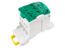 Блок розподільчий на DIN-рейку Lemanso 80A LMA2664 (UKK80A) зелений Лємансо