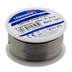 Припій в бухті Lemanso 2,5% 1,5 мм 100г / LM9119