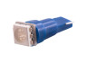 Світлодіодна авто лампа T5-5050-1smd синій 24V LEDUA