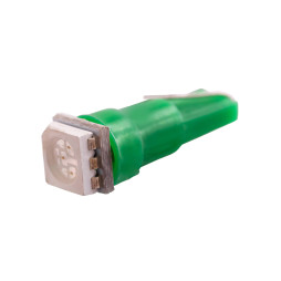 Світлодіодна авто лампа T5-5050-1smd зелений 24V LEDUA