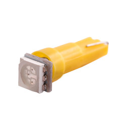 Світлодіодна авто лампа T5-5050-1smd жовтий 24V LEDUA