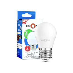 Світлодіодна лампа G45 7W E27 3000K 175-260V матова ВТ-563 Biom