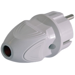 Вилка с заземлением Lemanso LMA3320 16A прямая белая