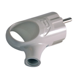 Вилка с заземлением Lemanso LMA087 16A с ушком белая