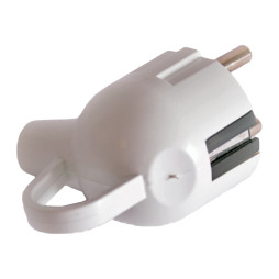 Вилка с заземлением Lemanso LMA030 16A с ушком