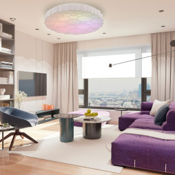 Світлодіодній накладний світильник Feron AL6030 GRAND COLOR 60Вт з RGB білий