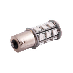 Світлодіодна авто лампа T25-5050-24SMD 1156 червоний 12V LEDUA