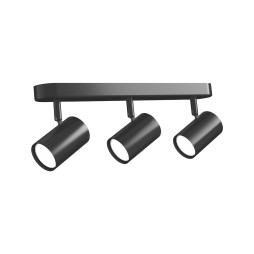 Светильник VIDEX под лампу 3xGU10 накладной поворотный Черный VL-SPF05B-WFB