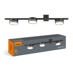 Светильник VIDEX под лампу 3xGX53 накладной Черный (VL-SPF32-3B)