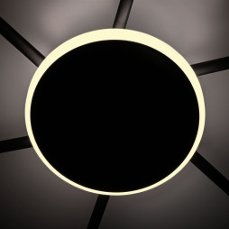 Світильник VIDEX під лампу 6xGX53 накладний з підсвіткою чорний VL-SPF22B-BB