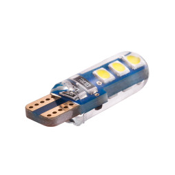 Светодиодная автолампа T10 W5W силикон 12В 1.5Вт SMD3030-6led белый