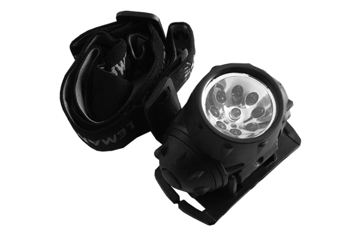 Ліхтарик 9 led на голову LMF42 пластик Лємансо