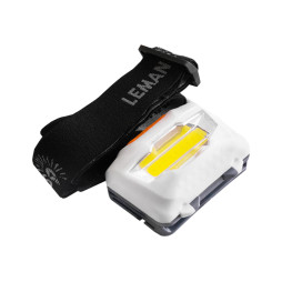 Фонарик налобный COB белый LMF47 пластик