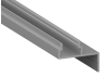 Профиль алюминиевый LEDUA АЛ-116 + рассеиватель для LED ленты накладной торцевой 2.97 м Серый