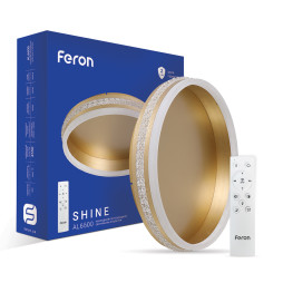 Светодиодная накладная люстра Feron AL6600 SHINE 70Вт золото