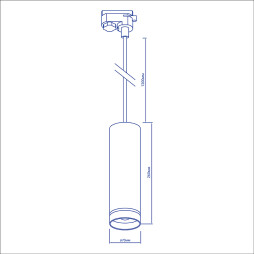 Трековий світильник Feron ML328-TR під лампу на підвісі білий