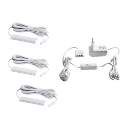 Комплект светодиодных светильников LEDUA для подсветки мебельных полок 3шт 220В 2,16Вт IP20 6000К